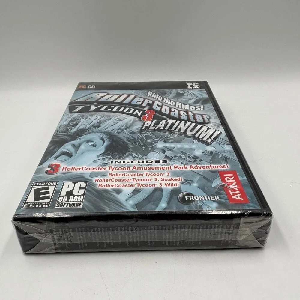 Atari RollerCoaster Tycoon 3 Platinum PC CD-ROM New Sealed Expansion Packs